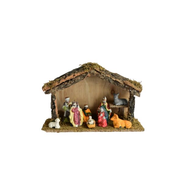 Set Nacimiento 9Pcs De Porcelana Con Casa